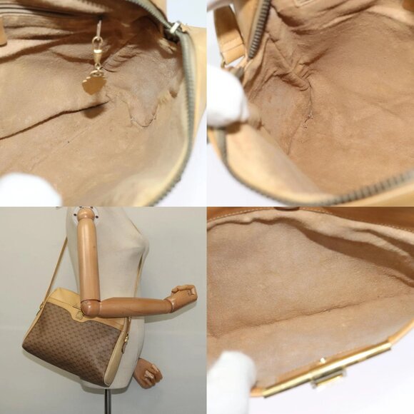 GUCCI Micro GG Supreme Shoulder Bag PVC Beige Gold Auth sw596 - Picture 15 of 15